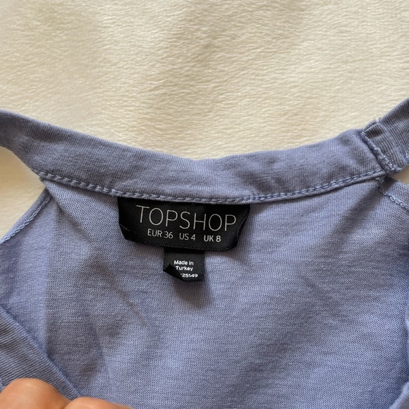 Top Shop Cold Shoulder tee shirt - Picture 2 of 2